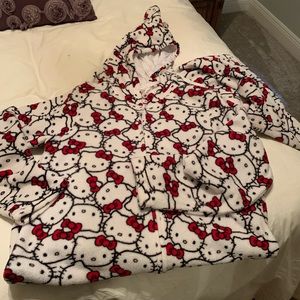 Hello kitty fleece onesi